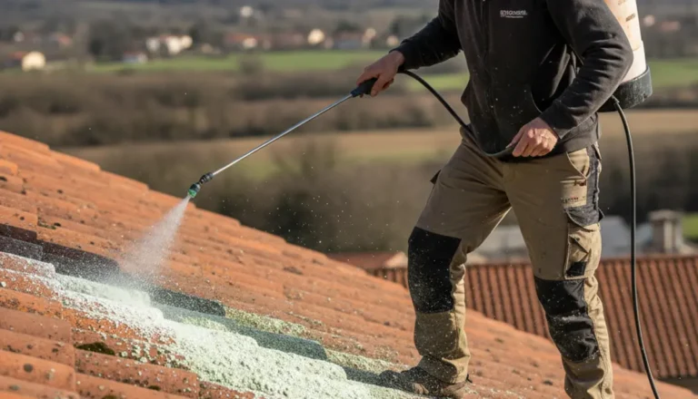 Traitement anti mousse tuile : guide complet pour une toiture saine et durable